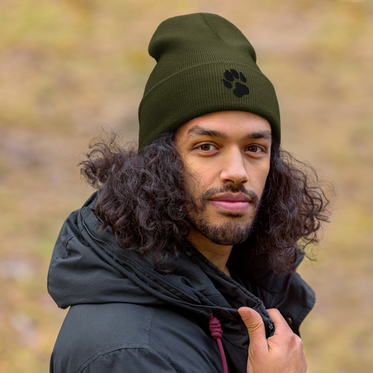 Custom Embroidered Paw Print Beanie